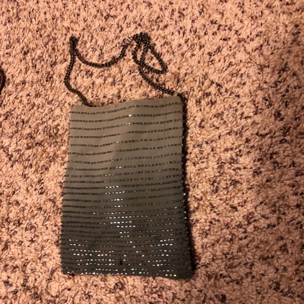 Gray Ombré AB Crystal Beaded Evening Bag